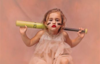 Girl with baseball bat